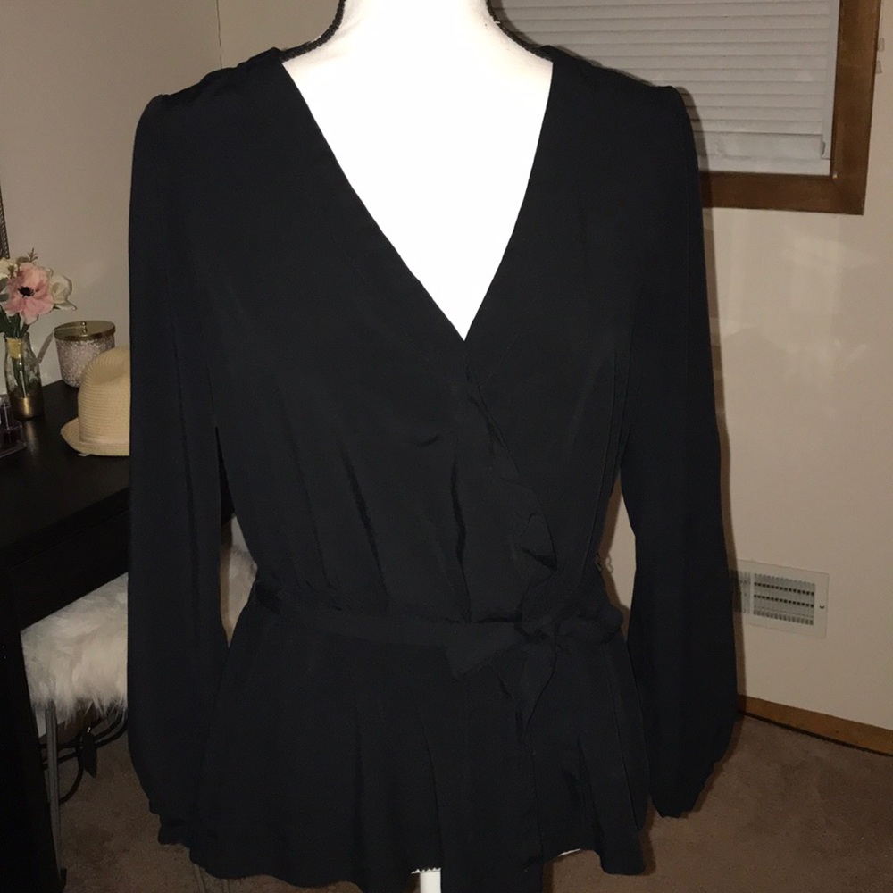 J.Crew black blouse size 14 used once only!
